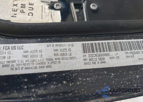 2016 Chrysler 300C from USA, damaged, VIN 2C3CCAEG6GH248201